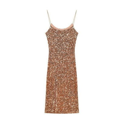 Vintage 40-Talls Bodycon Kjole Khaki