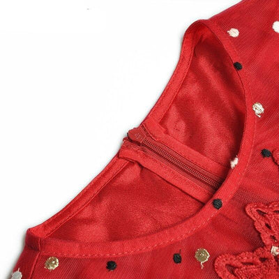 Vintage 40-Talls Rød Aftenkjole