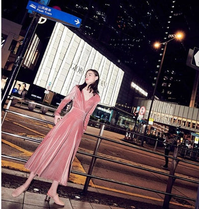 Vintage 40-Talls Vanlig Kjole Rosa