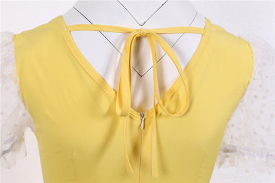 Vintage 50-Talls Gul Kjole