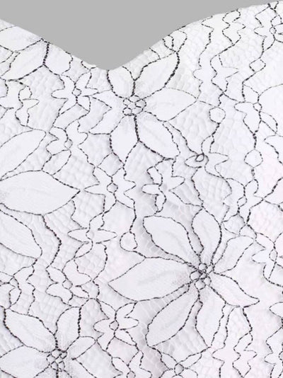 Vintage Hvit Broderikjole