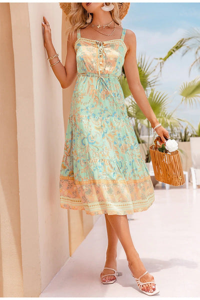 Vintage Bohemsk Kjole