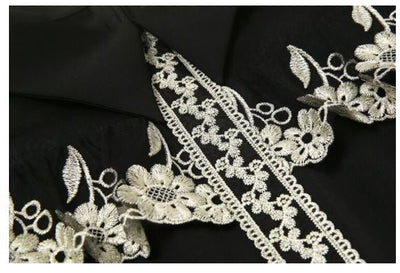 Vintage Svart Peter Pan Krage Kjole