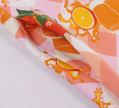 Vintage Rund Hals Rosa Blomster Kjole