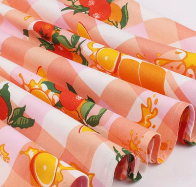 Vintage Rund Hals Rosa Blomster Kjole