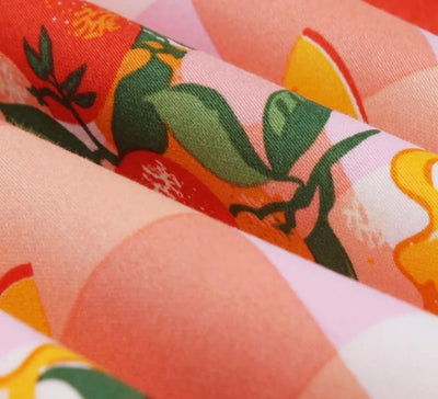 Vintage Rund Hals Rosa Blomster Kjole