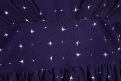 Vintage Marineblå Julekjole