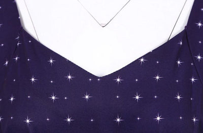 Vintage Marineblå Julekjole