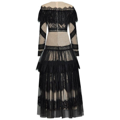 Vintage Blonde Langermet Kjole