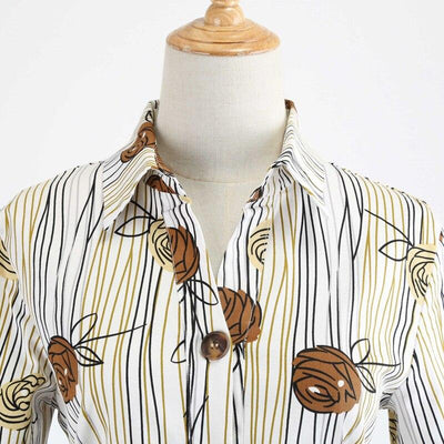 Vintage Kjole Tegning Lange Ermer