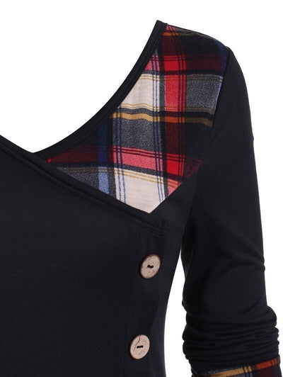 Vintage Svart Skotsk Kjole