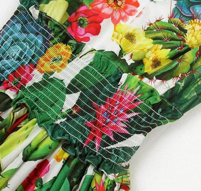 Vintage Bomullskjole For Kvinner