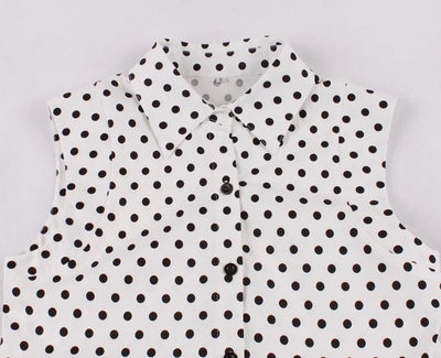 Vintage Svart Og Hvit Damekjole