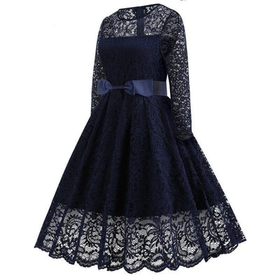 Vintage Gala Navy Kjole