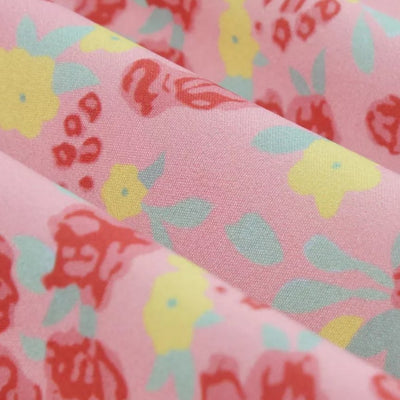 Vintage Plus Size Høy Midje Kjole Rosa