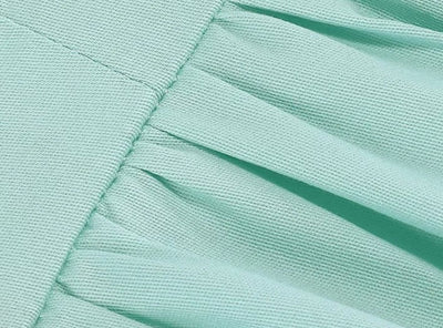 Vintage Plus Size Høy Midje Turkis Kjole