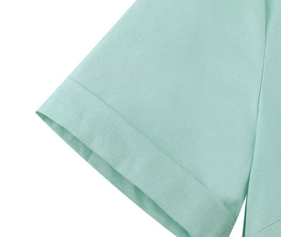 Vintage Plus Size Høy Midje Turkis Kjole