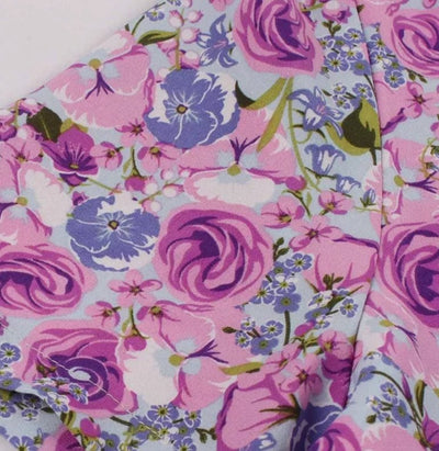 Vintage Plus Size Høy Midje Kjole Lilla