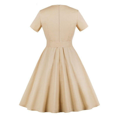 Audrey Hepburn Beige Kjole Fra 60-Tallet