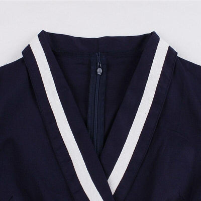 Plus Size 50s Blå Kjole