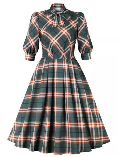 Vintage Vintersjekkkjole