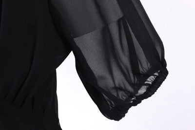 Vintage Lang 50-Talls Svart Kjole