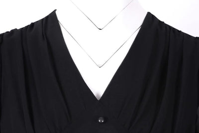 Vintage Lang 50-Talls Svart Kjole