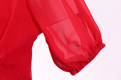 Vintage Lang 50-Talls Rød Kjole