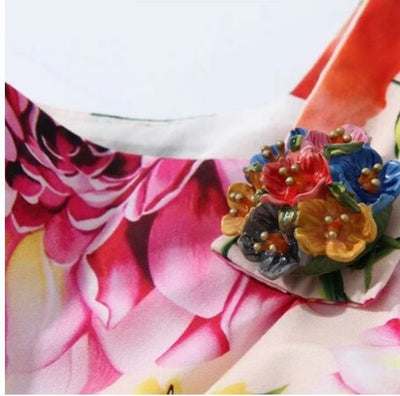 Vintage Kjærlighet Blomsterkjole