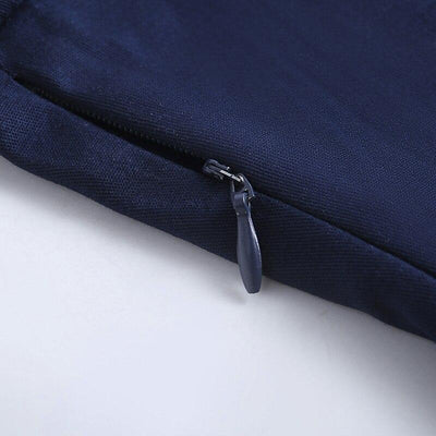 Vintage Langermet Marineblå Kjole