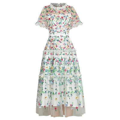 Hvit Moderne Vintage Kjole