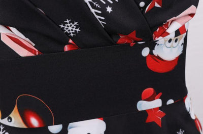 Plus Size Vintage Julekjole Svart