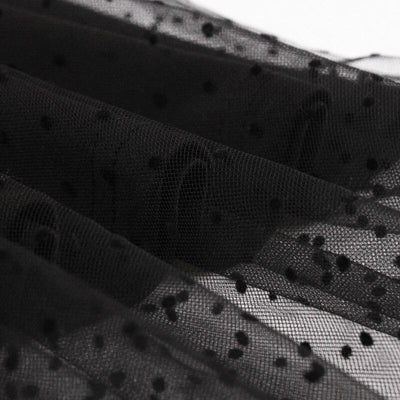 Vintage Sorte Prikker Kjole