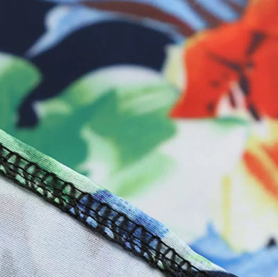 Vintage Pin Up Blue Flower Dress