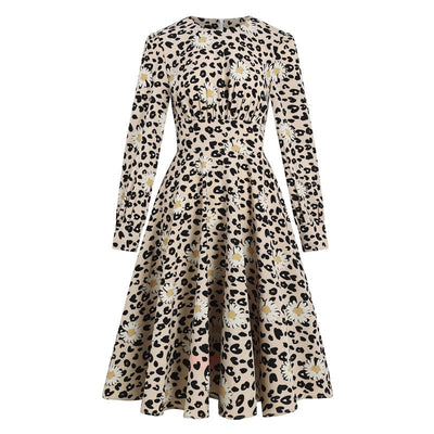 Vintage Pin Up Leopard Kjole