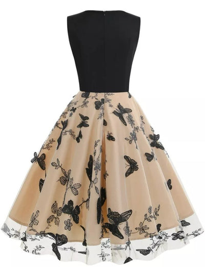 Vintage Pin Up Butterfly Dress