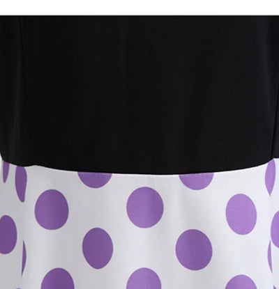 Vintage Pin Up Kjole Lilla Polka Prikker
