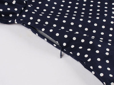Vintage Navy Polka Dot Kjole