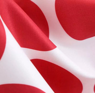 Vintage Rød Og Svart Rockabilly-Kjole