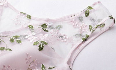 Vintage Rosebrodert Kjole