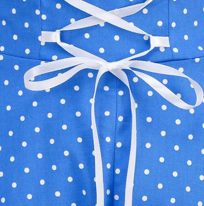 Vintage Sexy Pin Up Kjole Blå