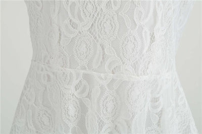 Vintage Trapes Kjole Hvit