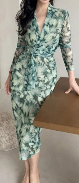 Vintage Grønn 40-Tallskjole