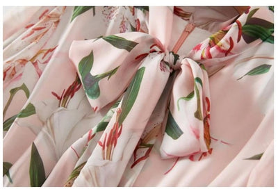 Vintage Gammel Rosa Lang Kjole