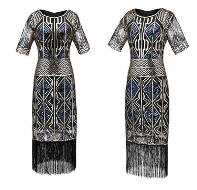 Vintage 20-Talls Gatsby Lang Gullkjole