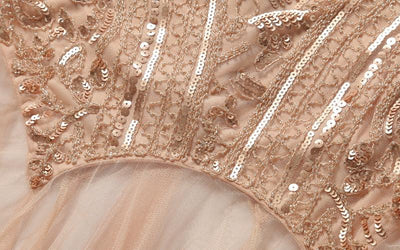 Vintage Lang Rosa Kjole Fra 20-Tallet