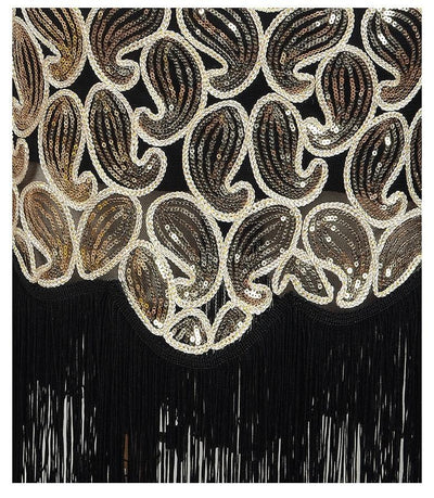 Vintage 20-Tallskjole Sexy Svart Gull