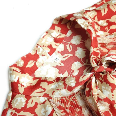 Vintage 40-Talls Blomsterkjole Rød