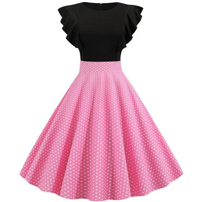 Rockabilly Kjole Med Capsermer