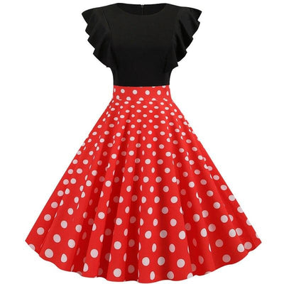 Rockabilly Kjole Med Capsermer